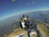 Bruno mit dem Tandem Bion 2 über dem Pilatus